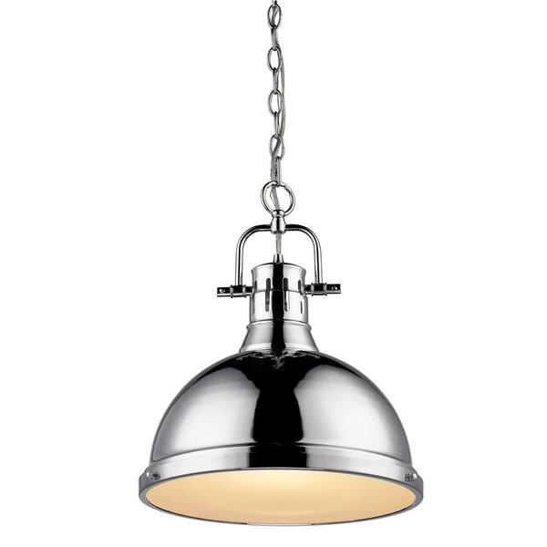 Golden Lighting - Wyman Collection 1-Light Chrome Pendant