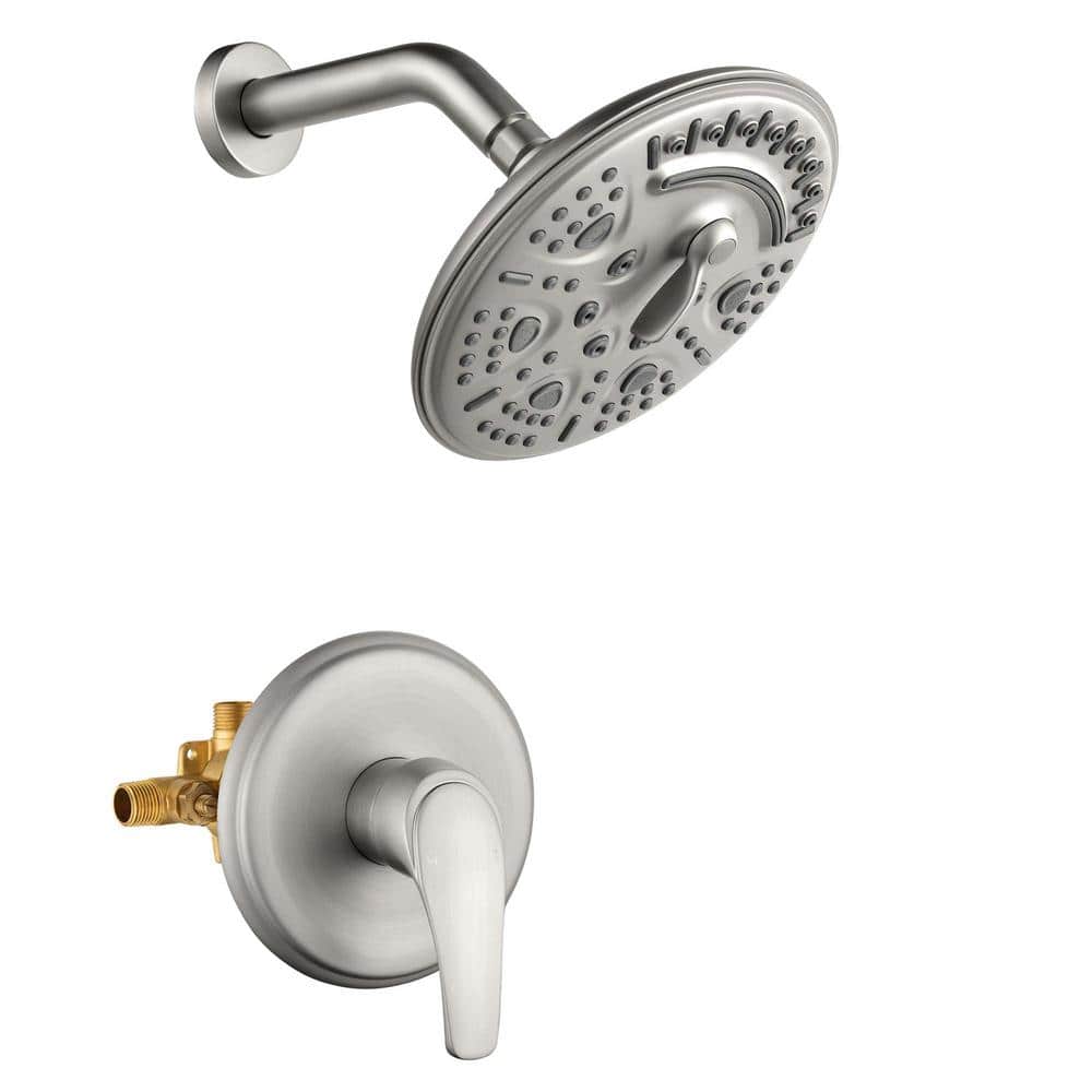 6-Spray Patterns with 1.8 GPM, 8 in. Wall Mount Rain Fixed Shower Head, Sho