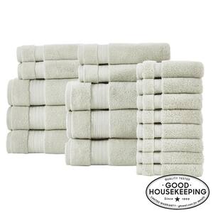 Egyptian Cotton Sage Green 18-Piece Bath Towel Set