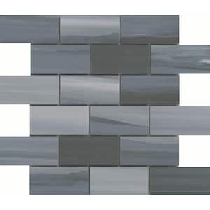 Nova Blue 11.81 in. x 11.81 in. Brick Joint Matte Porcelain Mosaic Tile (0.969 sq. ft./Each, Sold in Case of 11 Pieces)
