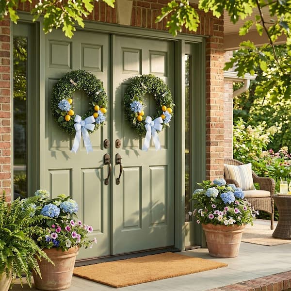 Pure Garden 19.5 in. Artificial Boxwood Wreath HW1500102 - The