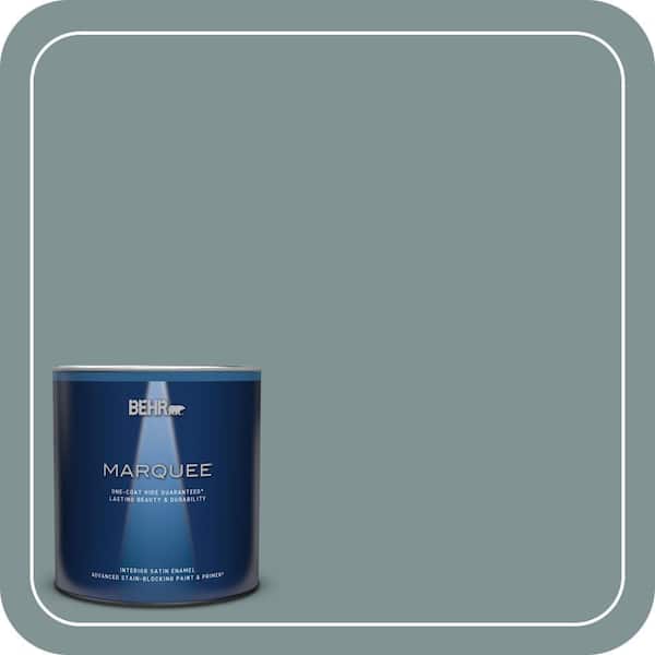 BEHR MARQUEE 1 qt. #QE-53 Raindance Satin Enamel Interior Paint & Primer