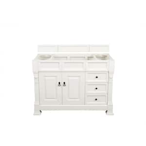 Brookfield 47.5 in. W x 22.8 in. D x 33.5 in. H Bath Vanity Cabinet without top in Bright White
