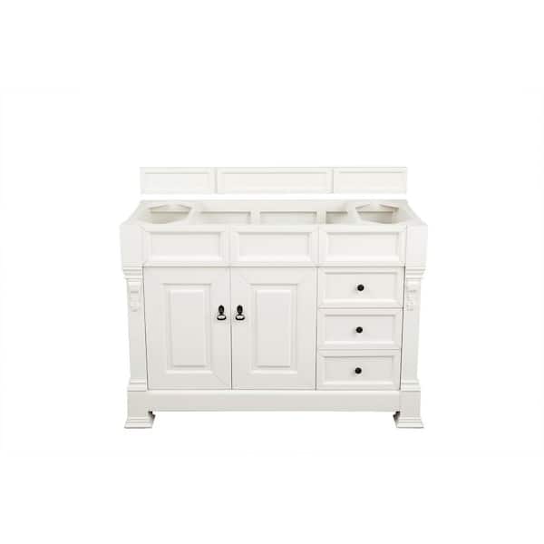 null Brookfield 47.5 in. W x 22.8 in. D x 33.5 in. H Bath Vanity Cabinet without top in Bright White