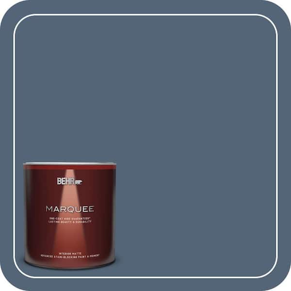 BEHR MARQUEE 1 qt. #570F-6 Mood Indigo Matte Interior Paint & Primer