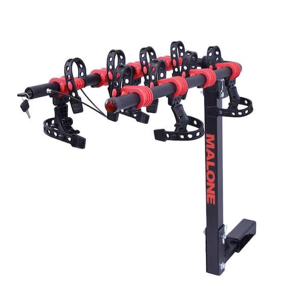 MALONE RunWay Max 4-Bike Carrier 33 lbs. Capacity Hitch Mount Rack 2 in. Hitch