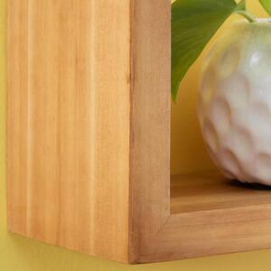 6 in. H x 24 in. W x 5 in. D Natural Wood Wall-Mount Floating Shelf (Set of 2)