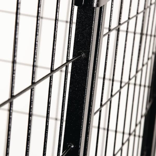Unbranded - Black Metal Replacement Panel for 4 ft. x 4 ft. x 6 ft. and 4 ft. x 8 ft. x 6 ft. Welded Wire Kennel