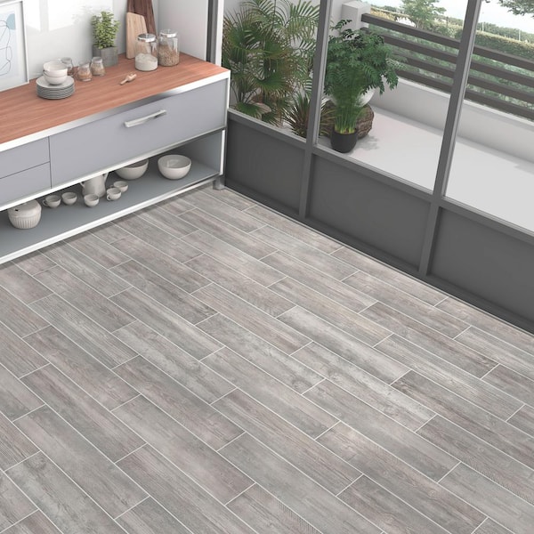 Tahoe Cedar Gray 6 in. x 24 in. Porcelain Floor and Wall Tile (960 sq. ft./Pallet)