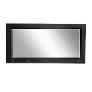 Small Rectangle Black Beveled Glass Classic Mirror (18 in. H x 36 in. W)