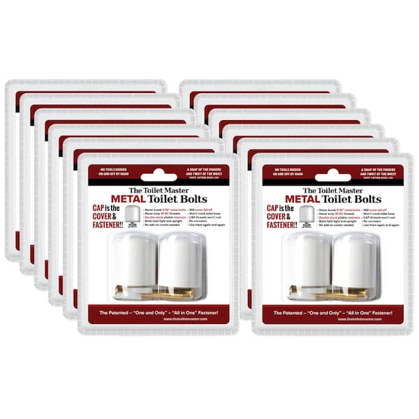 Metal Toilet Master Bolts (12-pack)