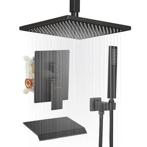 Single Handle 1 -Spray Ceiling Mount Tub and Shower Faucet 1.8 GPM Shower System in Oil Rubbed Bronze (Valve Included)