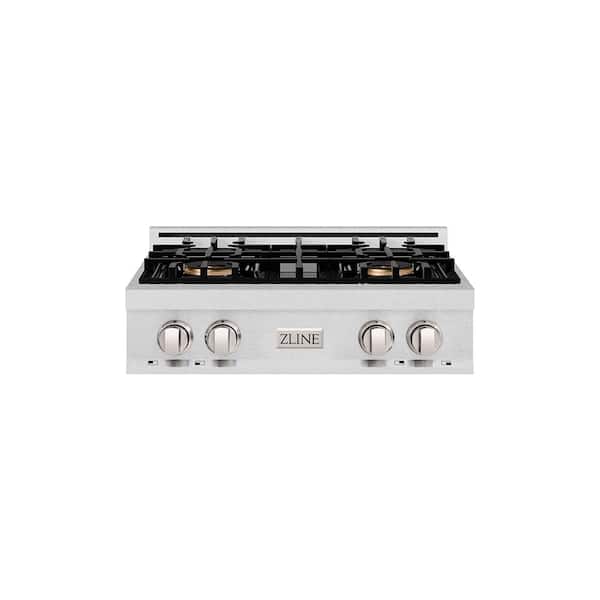 30 in. Classic Gas Rangetop with 4-Burner DuoPro Cooktop in Satin Stainless Steel