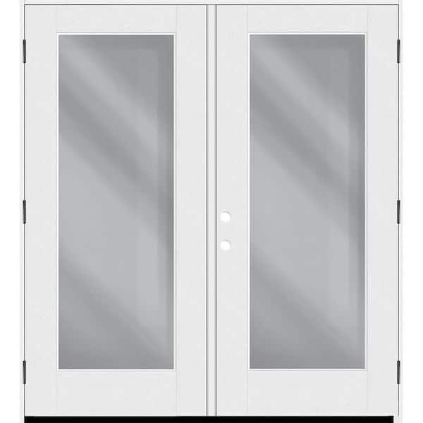 Regency 60 in. x 80 in. Full Lite Clear Glass Primed LHOS Unfinished Fiberglass Retro Patio Door with 6 in. Jamb