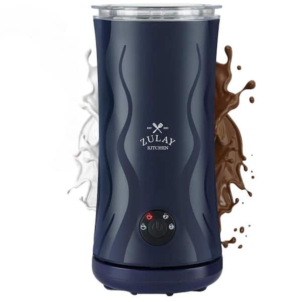 Zulay Kitchen Ventus 4-in-1 Electric Milk Frother and Steamer 4-Cup Coffee Maker (Navy)