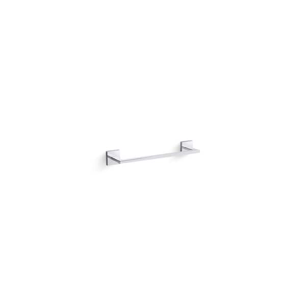 KOHLER Square 12 in. Wall Mounted Towel Bar in Polished Chrome