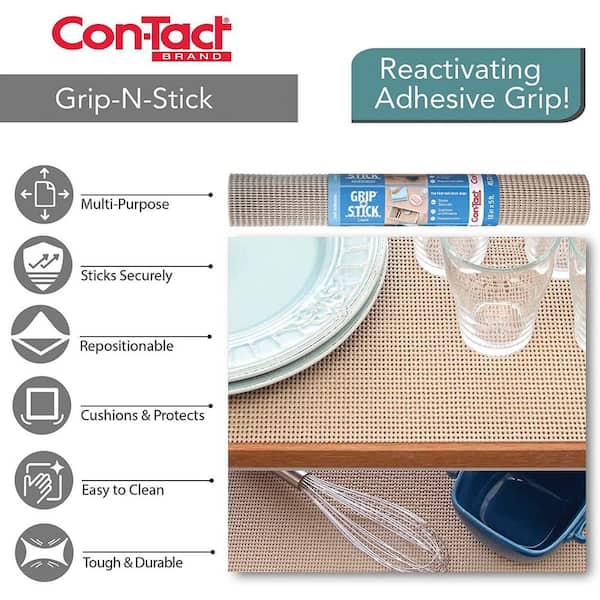 Con-Tact Grip Prints White 18 in. x 8 ft. Non-Adhesive Shelf Liner  (4-Rolls) 08F-C8A52-04 - The Home Depot