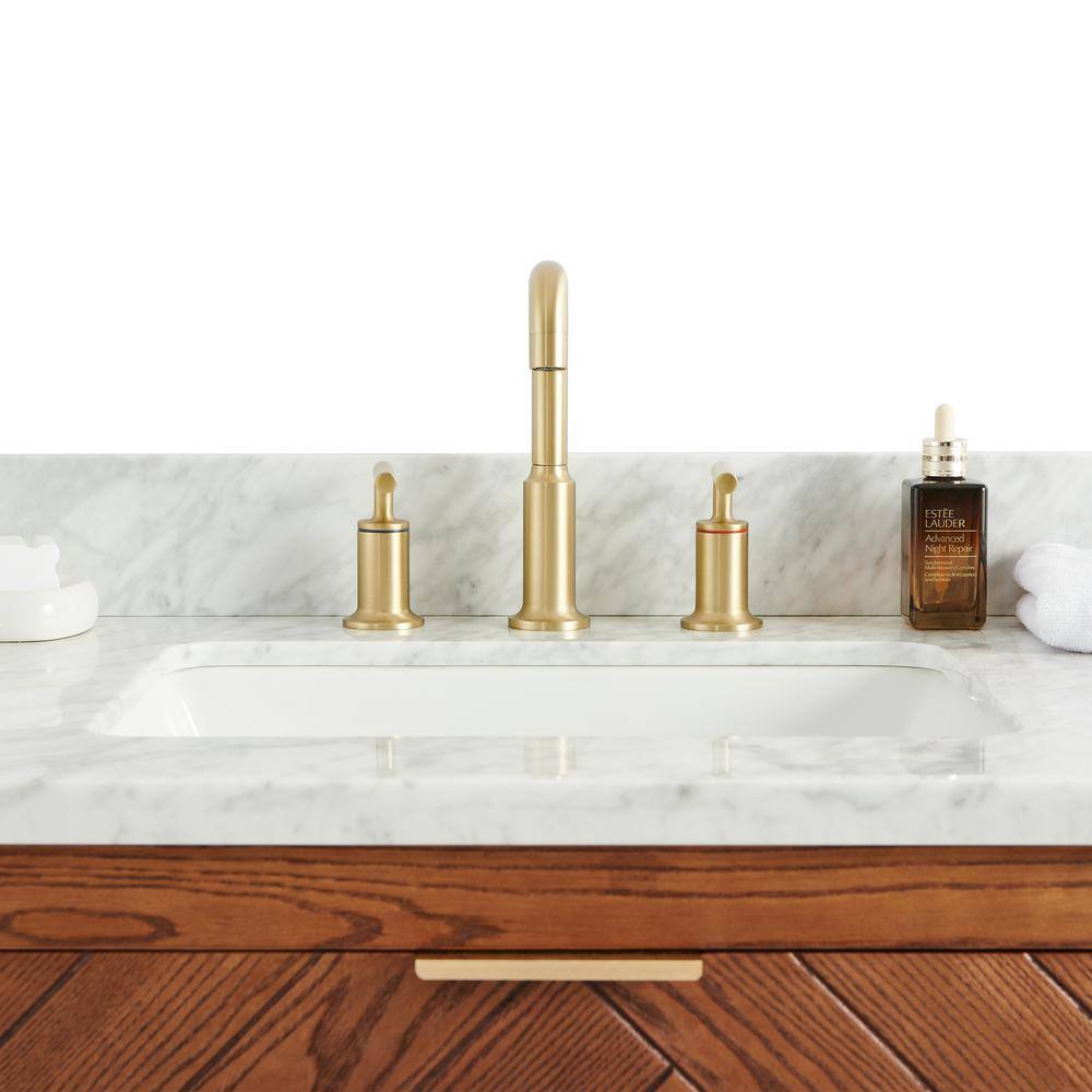 Baker 36" Ash Wood Vanity with Carrara Marble Top
