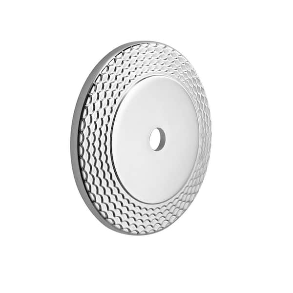 Paris 1-1/2 in. (38 mm) Traditional Polished Nickel Mermaid Scale Cabinet Backplate