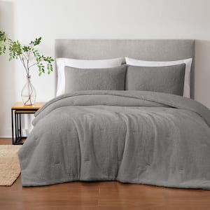 Brooklyn Loom Oversized Marshmallow Sherpa Polyester Grey 3