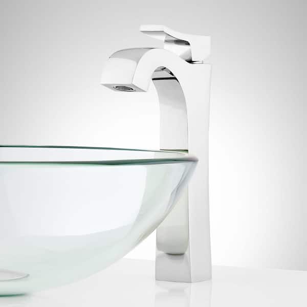 SIGNATURE HARDWARE Vilamonte Single Handle Vessel Bathroom Faucet with Drain Kit Included in Chrome