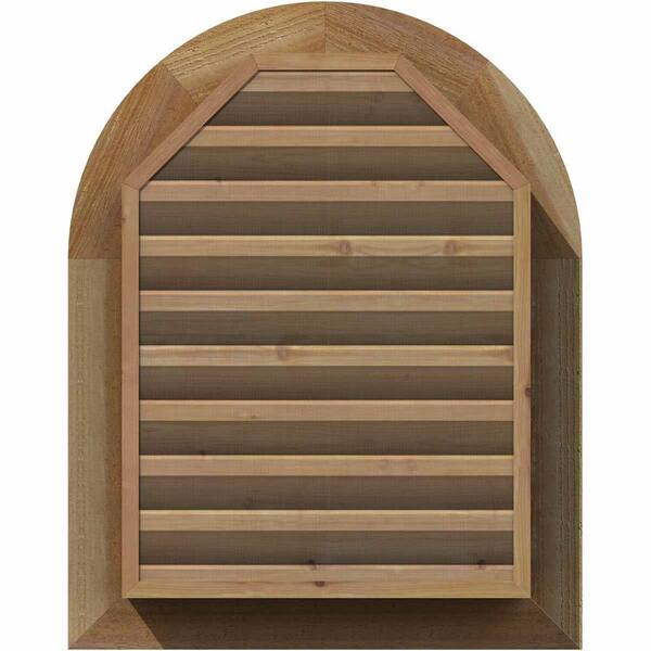 Ekena Millwork GVWOR18X2401SFPWR 18-Inch W X 24-Inch H Half Octagon Top Right (23-Inch W X 29