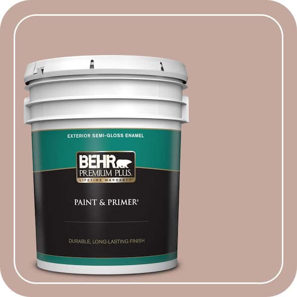 BEHR PREMIUM PLUS 5 gal. Home Decorators Collection #HDC-NT-06 Patchwork Pink Semi-Gloss Enamel Exterior Paint & Primer