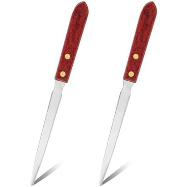 Unbranded Durable Stainless Steel Letter Openers with Wooden Handle Set of 2 Envelope Slitter Mail Cutter for Home Office School