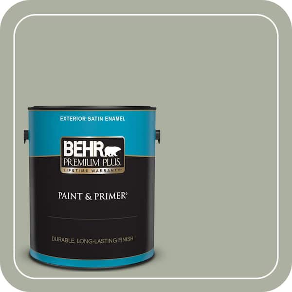 BEHR PREMIUM PLUS 1 gal. #ICC-67 Meditation Satin Enamel Exterior Paint & Primer