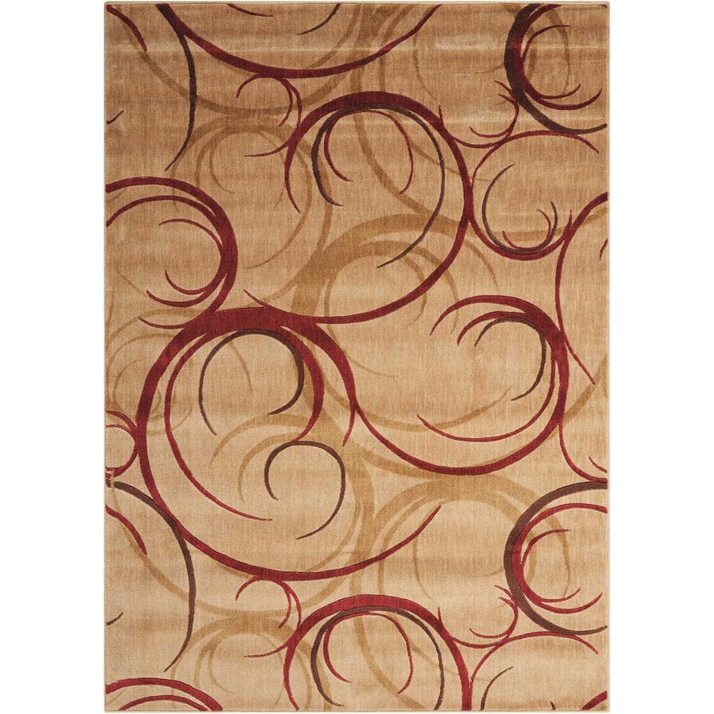 UPC 099446004857 product image for Somerset Beige 8 ft. x 11 ft. Floral Contemporary Area Rug | upcitemdb.com