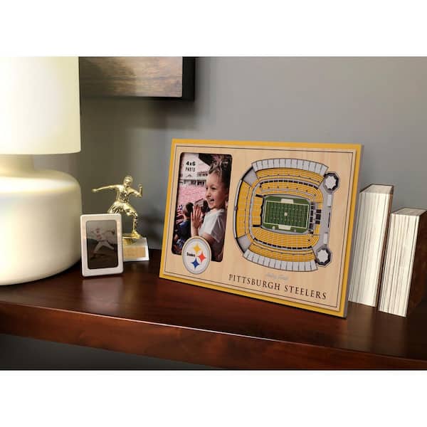 NFL Pittsburgh Steelers Team Colored 3D StadiumView with 4 in. x 6 in. Picture Frame