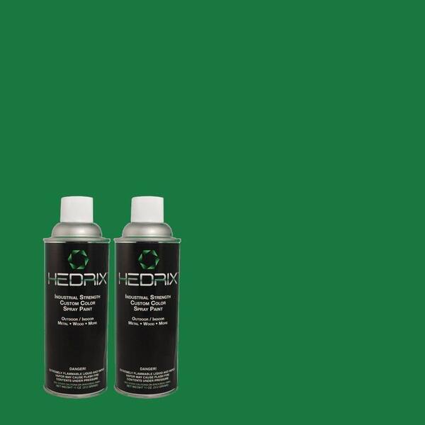 Hedrix 11 oz. Match of 460B-7 Pine Grove Low Lustre Custom Spray Paint (2-Pack)
