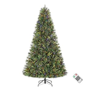 7.5 ft. Pre-Lit LED Forest Pine Artificial Christmas Tree