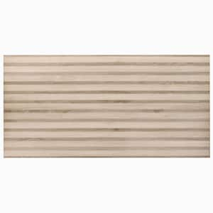 Brookline Ribbon Almond Brown 4 in. x 0.35 in. Matte Porcelain Floor and Wall Tile Sample