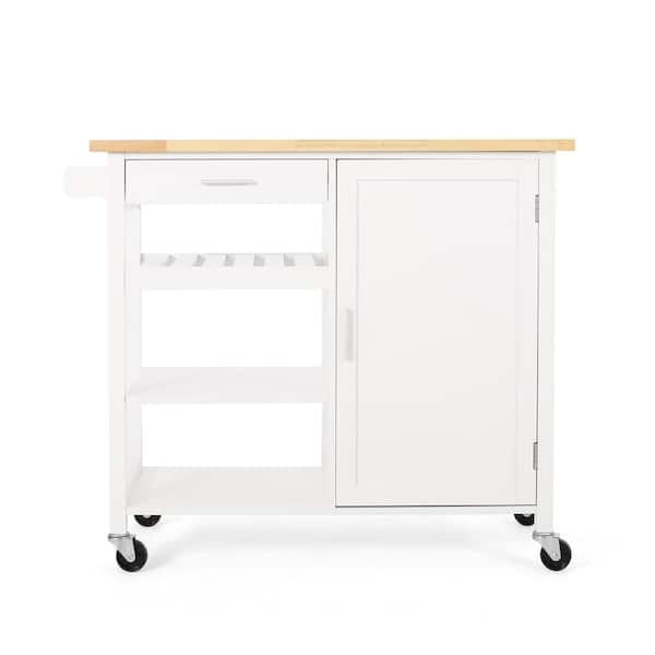 Unbranded Outdoor Grill Cart includes 1 drawer, 3 open shelves, and 1 cabinet with 2 shelves Stylish and Practical