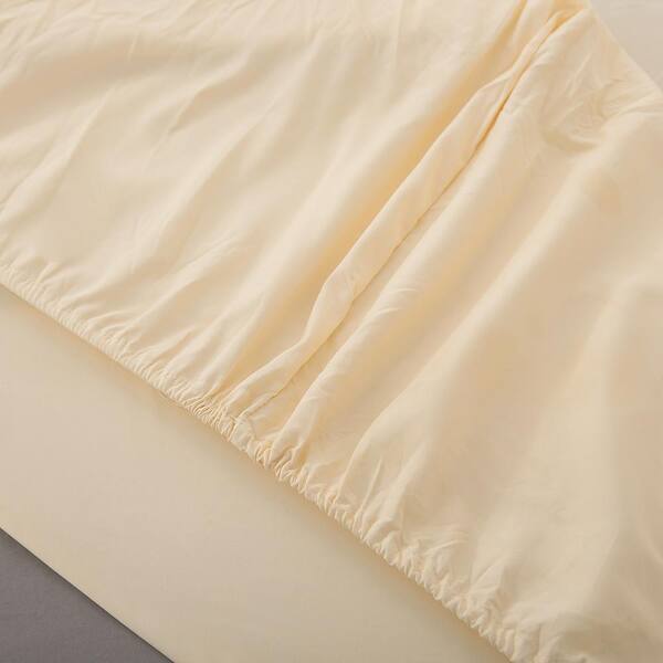 Shatex 14 in. 4-Piece Gold Queen Bed Sheets Set Microfiber 1800-Thread Count Deep Pocket