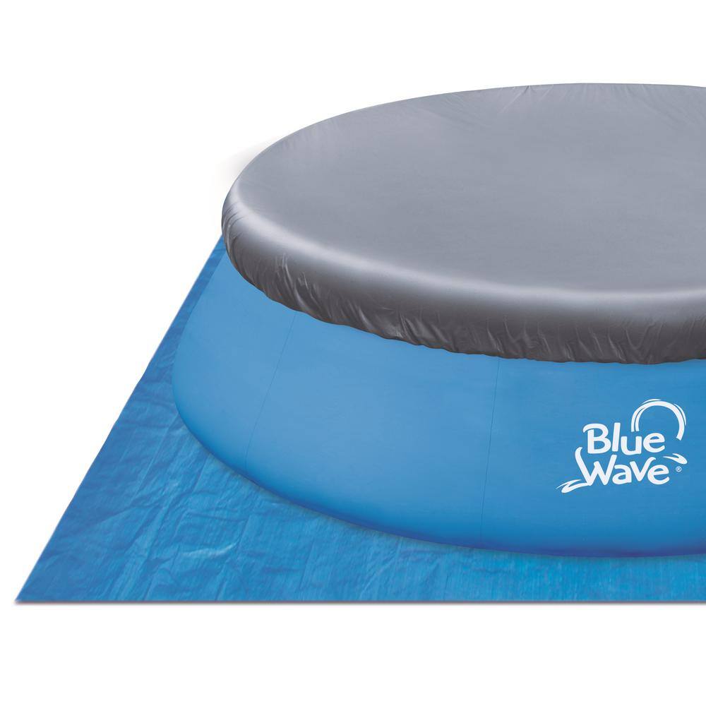 Blue 13ft Round Inflatable Above Ground Pool with Cover