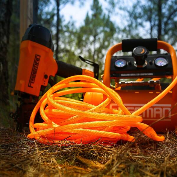 Freeman PPH50WF 1/4インチ x 50インチ ポリウレタンポリマーハイブリッドエアホース 1/4インチNPT継手付き オレンジ並行輸入 Freeman PPH50WF 1&frasl;4インチ x 50インチ ポリウレタンポリマー