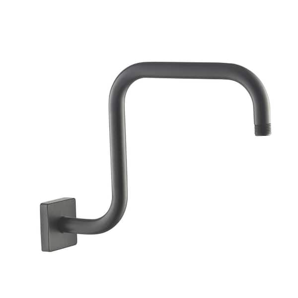 Black Bathroom Gooseneck Shower Arm Wall Mounted Shower Accessories Without  Head