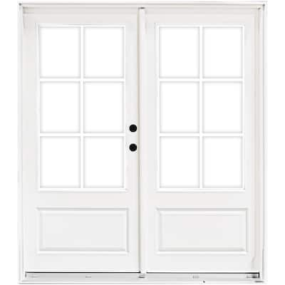 MP Doors 60 in. x 80 in. Fiberglass Smooth White Right-Hand Inswing ...