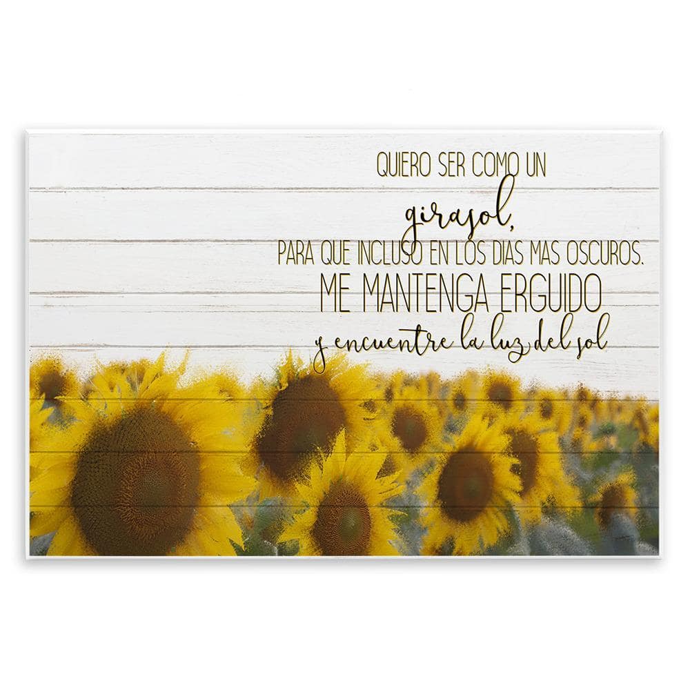 To Be a Sunflower by Kim Allen Unframed Wall Plaque Typography Graphic Art Print 13 in. x 19 in. price history on PriceWatchPro