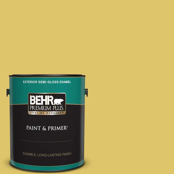 BEHR PREMIUM PLUS 1 gal. #380D-5 California Dreaming Semi-Gloss Enamel Exterior Paint & Primer