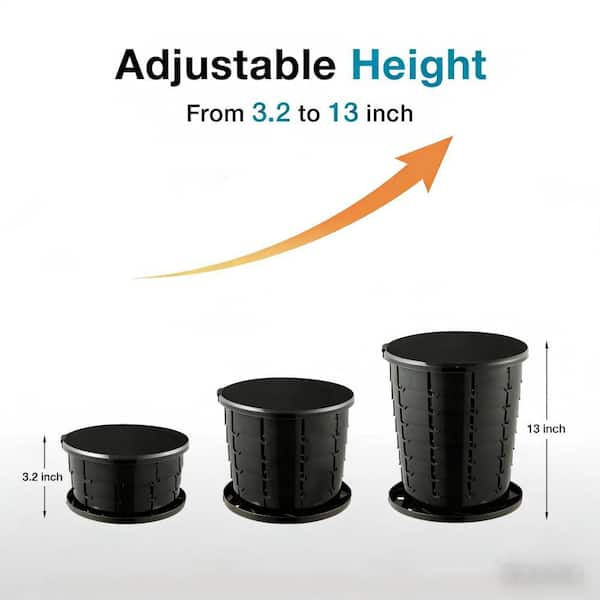 Wudkey Adjustable Height ABS Plastic Collapsible Portable Non