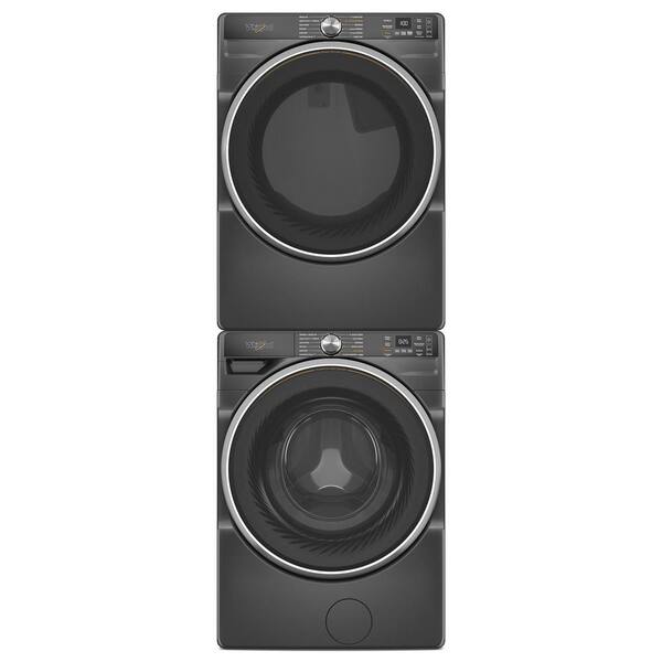 シセルリノ　 Dryer ブラック Whirlpool 7-cu ft Steam Cycle Vented Electric Dryer (Volcano Black