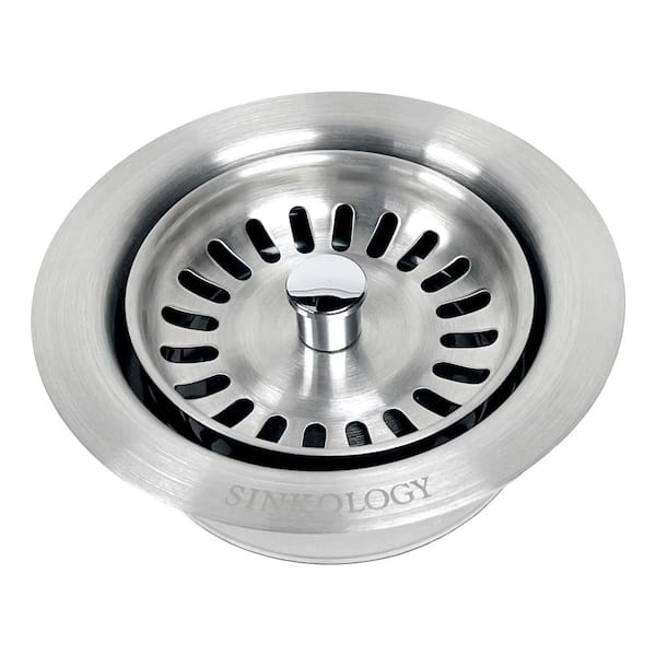 SINKOLOGY SinkSense Heavy-Duty Kitchen Sink Disposal Flange with Strainer, Stainless Steel