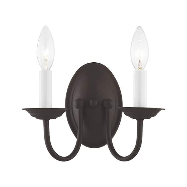 AVIANCE LIGHTING Home Basics 2 Light Bronze Wall Sconce