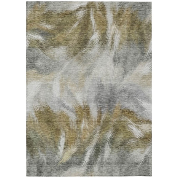 Addison Rugs Chantille Machine Washable Indoor/Outdoor Abstract ACN2096 Pewter 3 ft. x 5 ft. Area Rug