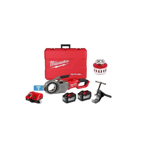 M18 Fuel One-Key Cordless Brushless Pipe Threader Kit with (2) 12.0Ah Batteries and Case