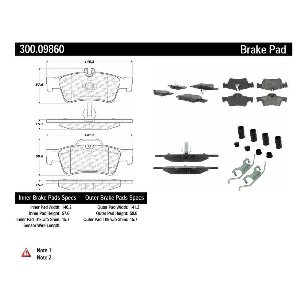 Centric Parts Disc Brake Pad Set 300.09860 The Home Depot