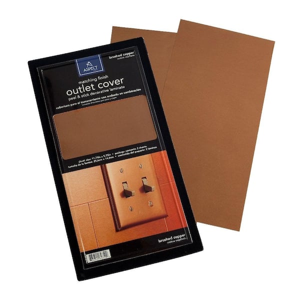 Aspect Vinyl Peel and Stick Copper Outlet Cover (2-Pack)